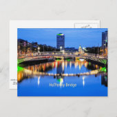 Ha'Penny Bridge, Dublin, Ierland Briefkaart (Voorkant / Achterkant)