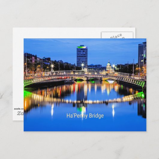 Ha'Penny Bridge, Dublin, Ierland Briefkaart (Voorkant / Achterkant)