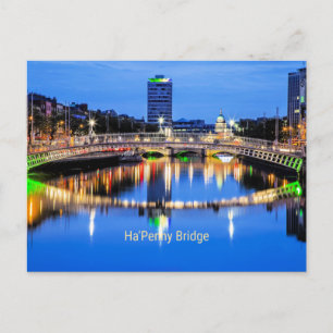 Ha'Penny Bridge, Dublin, Ierland Briefkaart