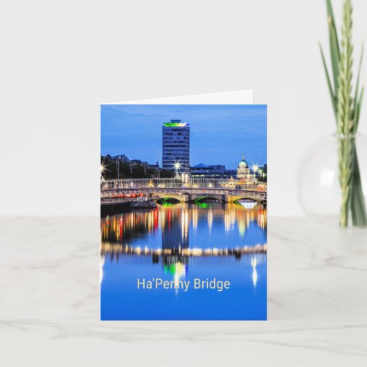 Ha'Penny Bridge, Dublin, Ierland Kaart (Voorkant)