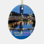 Ha'Penny Bridge, Dublin, Ierland Keramisch Ornament (Rechts)
