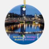 Ha'Penny Bridge, Dublin, Ierland Keramisch Ornament (Voorkant)