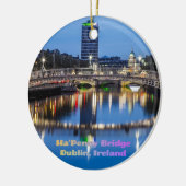 Ha'Penny Bridge, Dublin, Ierland Keramisch Ornament (Links)