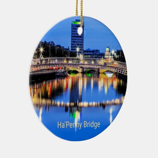 Ha'Penny Bridge, Dublin, Ierland Keramisch Ornament (Rechts)