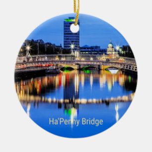 Ha'Penny Bridge, Dublin, Ierland Keramisch Ornament
