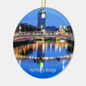 Ha'Penny Bridge, Dublin, Ierland Keramisch Ornament (Links)