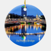 Ha'Penny Bridge, Dublin, Ierland Keramisch Ornament (Achterkant)