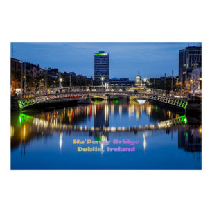Ha'Penny Bridge, Dublin, Ierland Perfect Poster