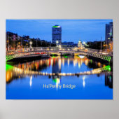 Ha'Penny Bridge, Dublin, Ierland Poster (Voorkant)
