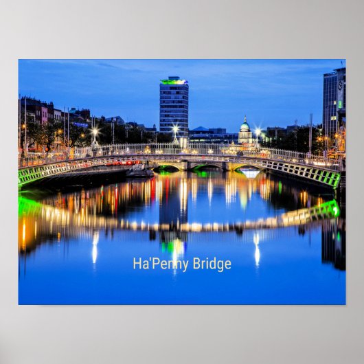 Ha'Penny Bridge, Dublin, Ierland Poster (Voorkant)