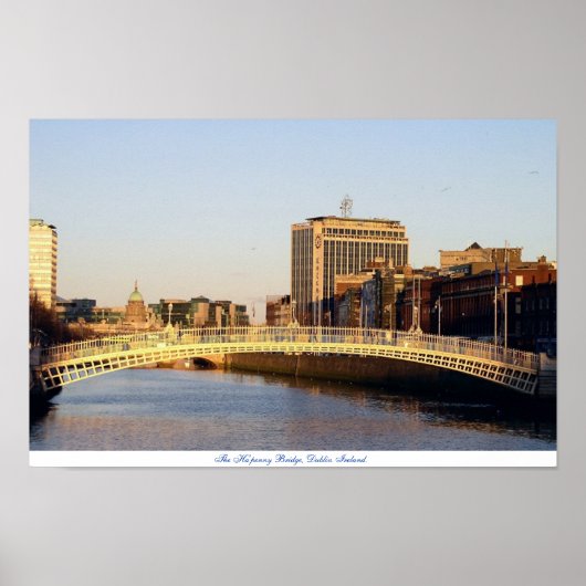 Ha'penny Bridge Dublin Ierland Poster (Voorkant)