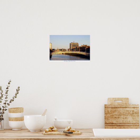 Ha'penny Bridge Dublin Ierland Poster (Keuken)