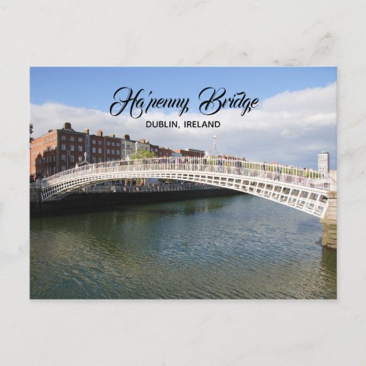 Ha'penny Bridge Dublin Ireland Briefkaart (Voorkant)