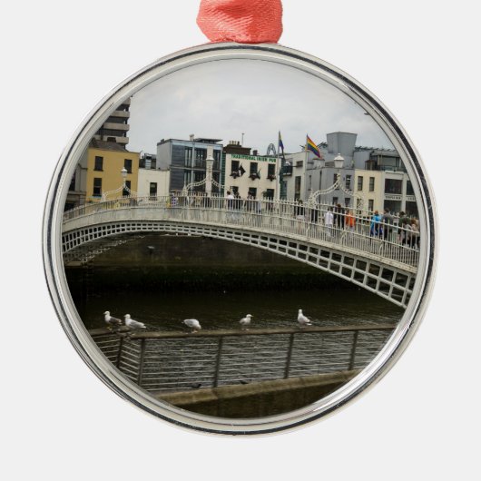 Hapenny Bridge Dublin Metalen Ornament (Voorkant)