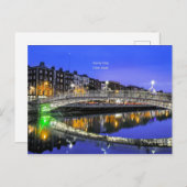 Ha'penny Bridge, Dublin, schilderachtig foto van I Briefkaart (Voorkant / Achterkant)