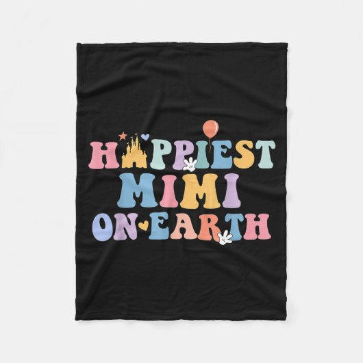 Hapest Mimi On Earth Hapest Grandma Matching Famil Fleece Deken (Voorkant)