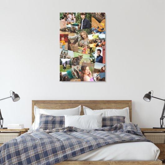 Haphazardly Overlappende Foto's Collage Sjabloon Canvas Afdruk (Insitu (Slaapkamer))