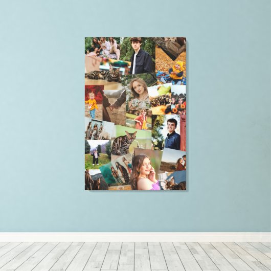 Haphazardly Overlappende Foto's Collage Sjabloon Canvas Afdruk (Insitu (Houten vloer))