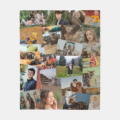 Haphazardly Overlappende Foto's Collage Sjabloon Fleece Deken (Voorkant)