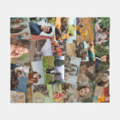 Haphazardly Overlappende Foto's Collage Sjabloon Fleece Deken (Voorkant (Horizontaal))