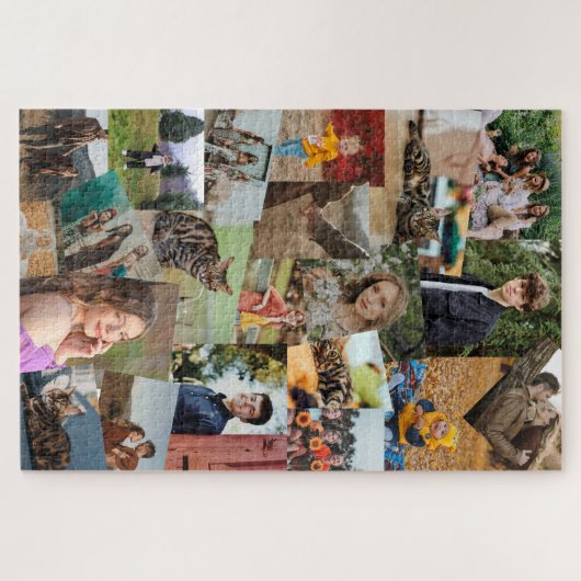 Haphazardly Overlappende Foto's Collage Sjabloon Legpuzzel (Horizontaal)