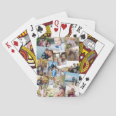 Haphazardly Overlappende Foto's Collage Sjabloon Pokerkaarten (Achterkant)