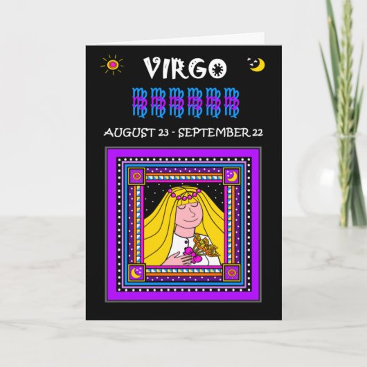 HAPIG BIRTHDAY VIRGO! KAART (Voorkant)