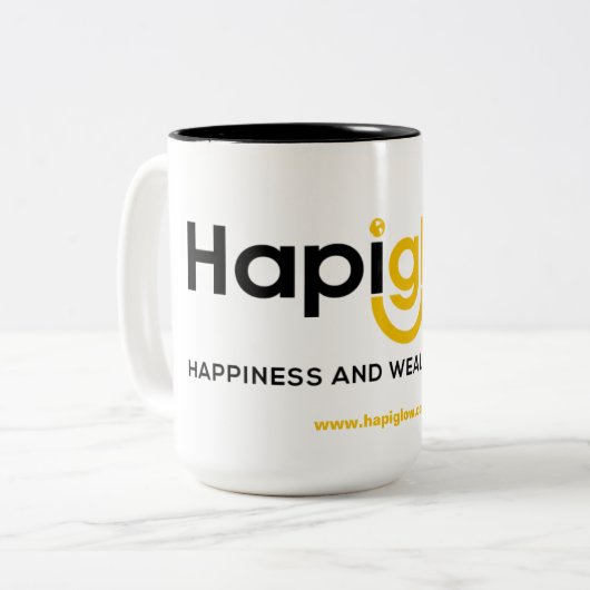 Hapiglow 16 oz Mok (Voorkant links)