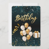 Hapiness in een plak: Cacaothemabirthdaycard Kaart (Achterkant)