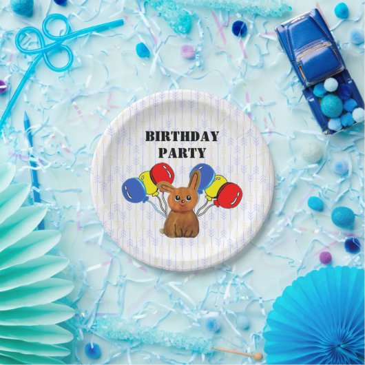 Hapiness magic rabbit papieren bordje (Feest)