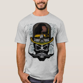 hapje hipster moustache_tete_de_dode_crane t-shirt