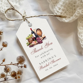 Hapjesplank Wijn & Kaas Bruidsborrel  Cadeaulabel