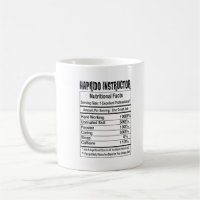 Hapkido Instructor Nutritional Facts 11oz Mok