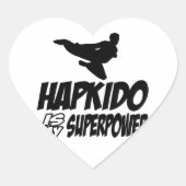 Hapkido is mijn supermacht hart sticker (Voorkant)