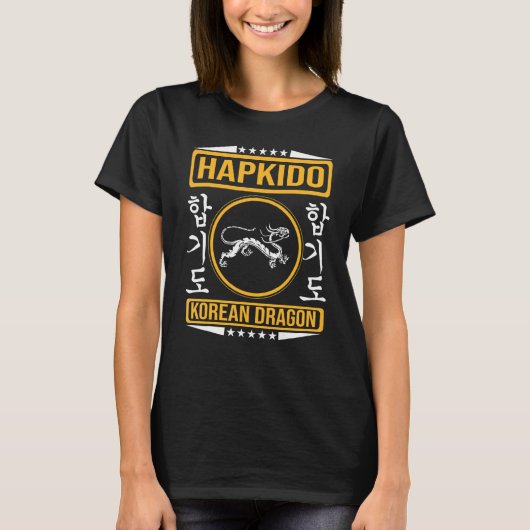 Hapkido met Koreaanse draak voor de Hapkidoin T-shirt (Voorkant)