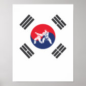 Hapkido Südkorea Flagge Kampfkunst Korea Poster (Voorkant)