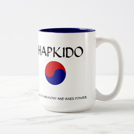 Hapkido Tasse Tweekleurige Koffiemok (Rechts)
