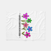 Hapness Blooms From A Within Insrational Motivatio Fleece Deken (Voorkant (Horizontaal))