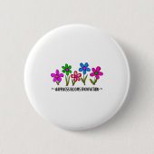 Hapness Blooms From A Within Insrational Motivatio Ronde Button 5,7 Cm (Voorkant)