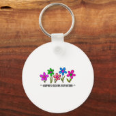 Hapness Blooms From A Within Insrational Motivatio Sleutelhanger (Voorkant)