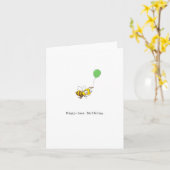 Happ-bee Birthday. Birthday Kaart (Gele Bloem)