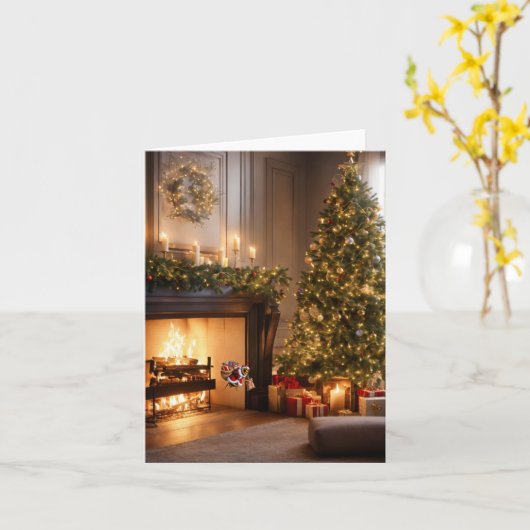 Happ-Bee Feestdagen. Kaart (Gele Bloem)