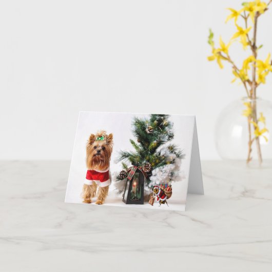 Happ-Bee Feestdagen. Kaart (Gele Bloem)