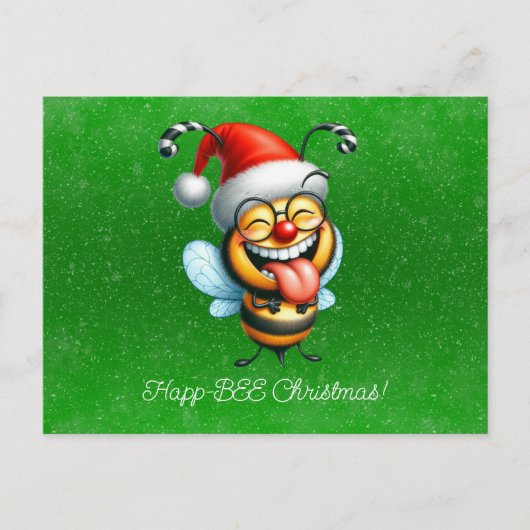 Happ-BEE Kerstbijencadeaus Tree Briefkaart (Voorkant)