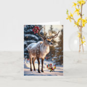 Happ-Bee Kerstmis. Kaart (Gele Bloem)