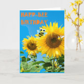 Happ-Bee Verjaardag Kaart (Gele Bloem)