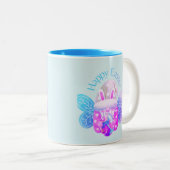 Happ Easter Hand Drawn Gnome Easter Bunny Tweekleurige Koffiemok (Voorkant rechts)