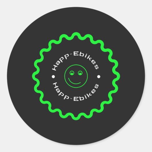 Happ-Ebikes Ronde Stickers (Voorkant)