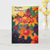 HappBee Birthday 5 x 7-kaart Kaart (Gele Bloem)