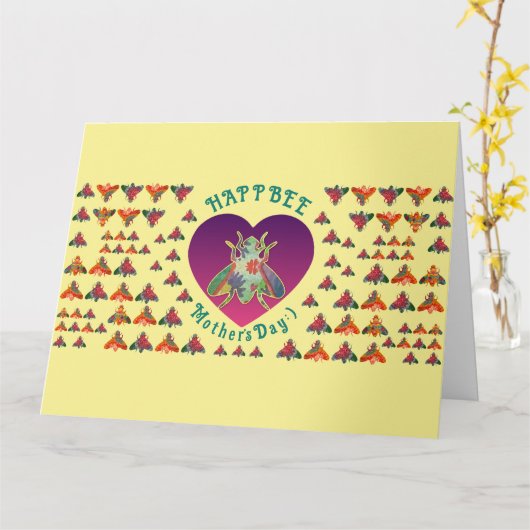 HappBee Moederdag Kaart (Gele Bloem)